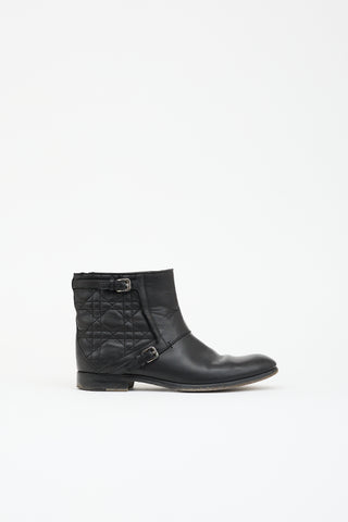 Dior Leather Cannage Ankle Boot