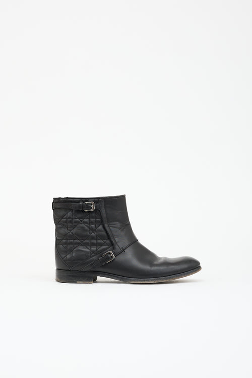 Dior Leather Cannage Ankle Boot