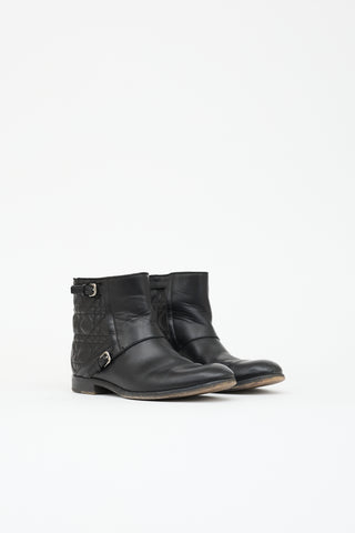 Dior Leather Cannage Ankle Boot