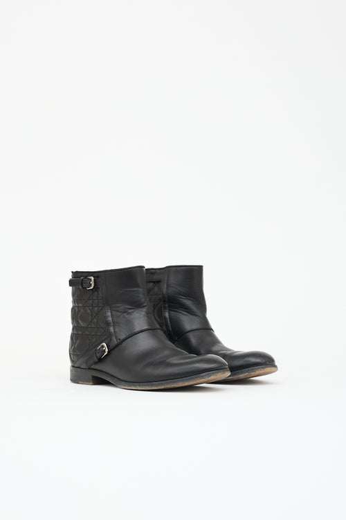 Dior Leather Cannage Ankle Boot