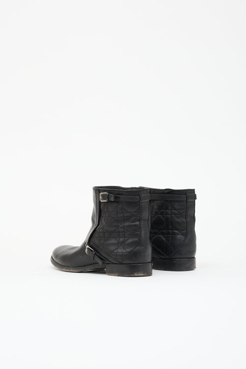 Dior Leather Cannage Ankle Boot