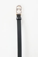 Dior Leather Crystal CD Buckle Belt
