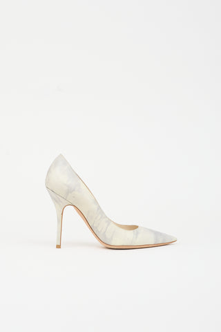 Dior Leather Marbled Cherie Pump