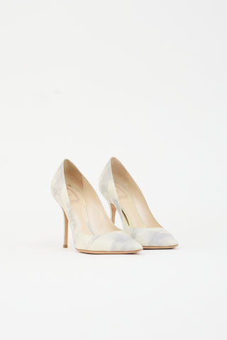 Dior Leather Marbled Cherie Pump