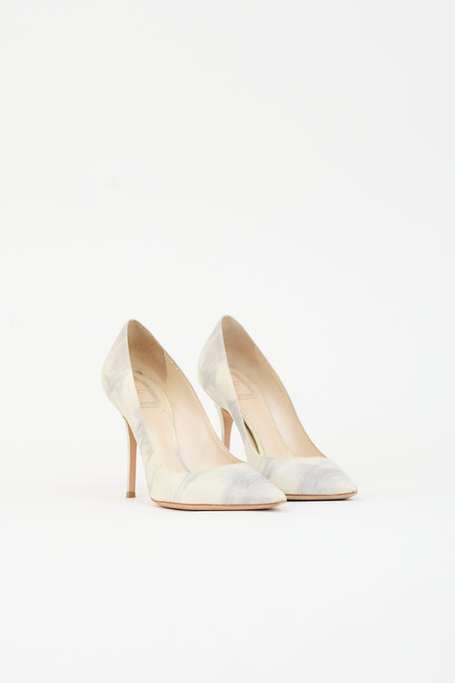 Dior Leather Marbled Cherie Pump