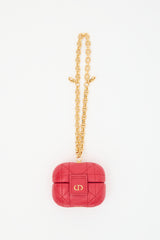 Dior Leather Quilted Caro Airpods Case