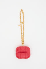 Dior Leather Quilted Caro Airpods Case