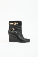Dior Leather Wedge Ankle Boot