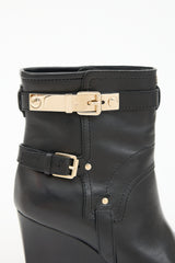 Dior Leather Wedge Ankle Boot