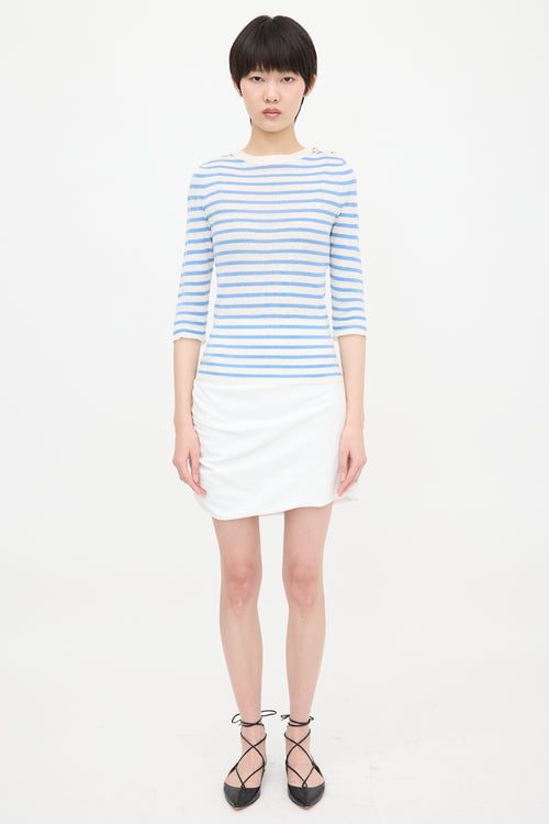 Dior Linen & Cashmere Striped Sweater