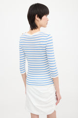 Dior Linen & Cashmere Striped Sweater