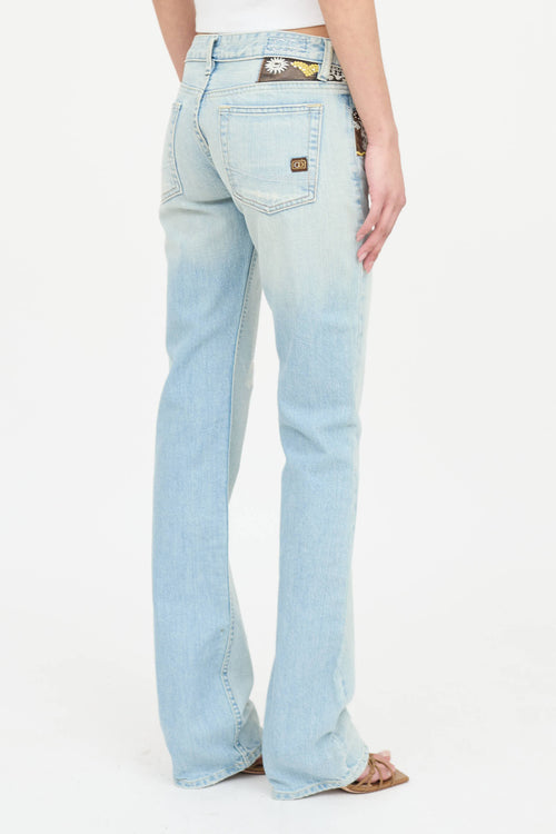 Dior Low Rise Embellished Jeans
