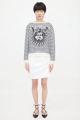 Dior Linen & Cashmere Striped Sweater