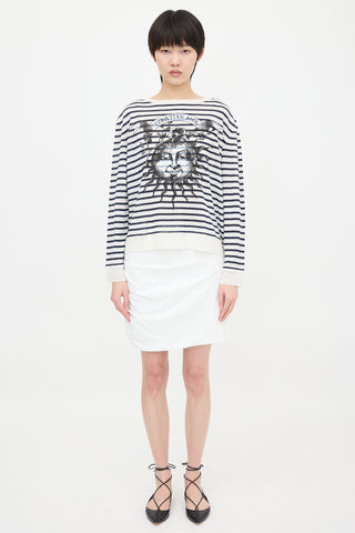 Dior Linen & Cashmere Striped Sweater