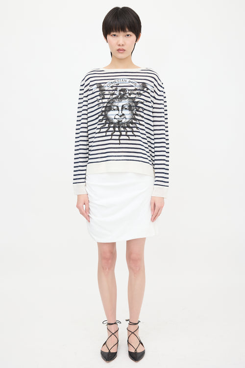 Dior Linen & Cashmere Striped Sweater
