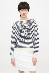 Dior Linen & Cashmere Striped Sweater