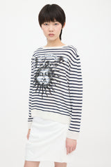 Dior Linen & Cashmere Striped Sweater