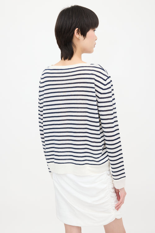 Dior Linen & Cashmere Striped Sweater