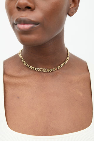 Dior Logo Chain Choker Necklace