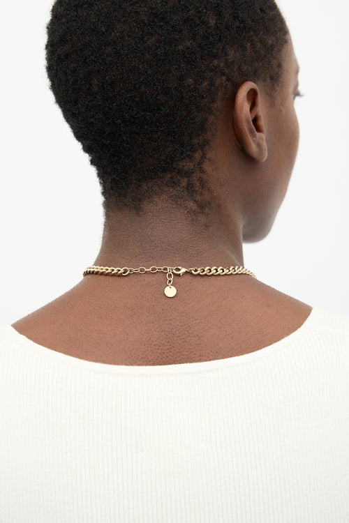 Dior Logo Chain Choker Necklace