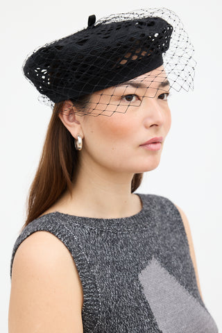 Dior Logo Mesh Beret