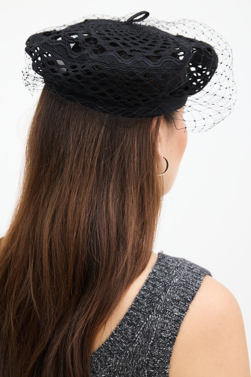 Dior Logo Mesh Beret