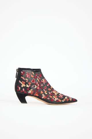 Dior Mesh Floral Embroidered Boot