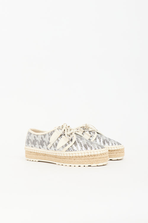 Dior Metallic Leather Folk Sneaker