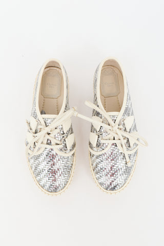 Dior Metallic Leather Folk Sneaker