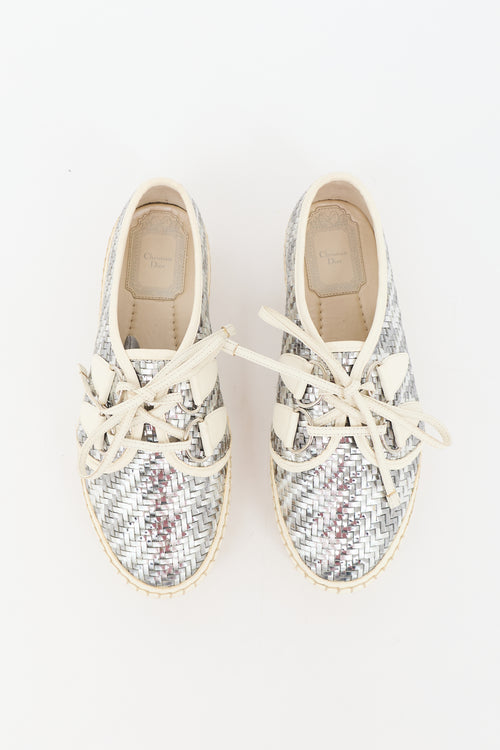 Dior Metallic Leather Folk Sneaker