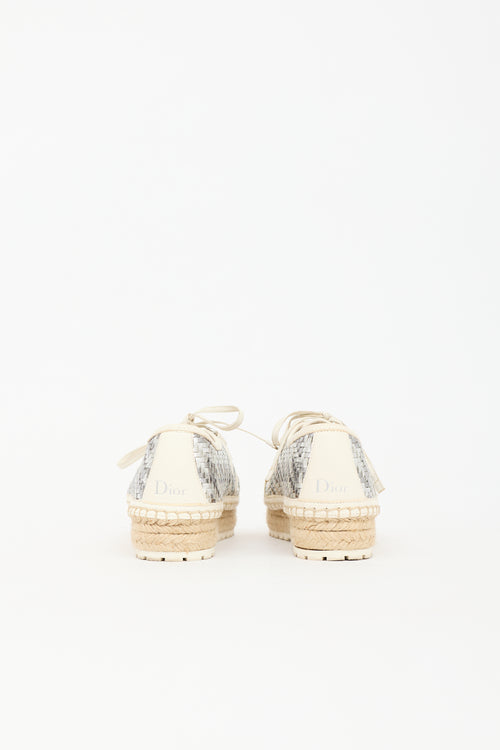 Dior Metallic Leather Folk Sneaker