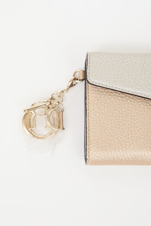 Dior Metallic Leather Rencontre Wallet