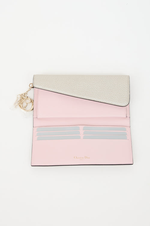 Dior Metallic Leather Rencontre Wallet