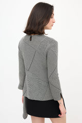 Dior Mixed Pattern Drape Top
