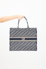 Dior Navy & Cream Monogram Large Book Tote