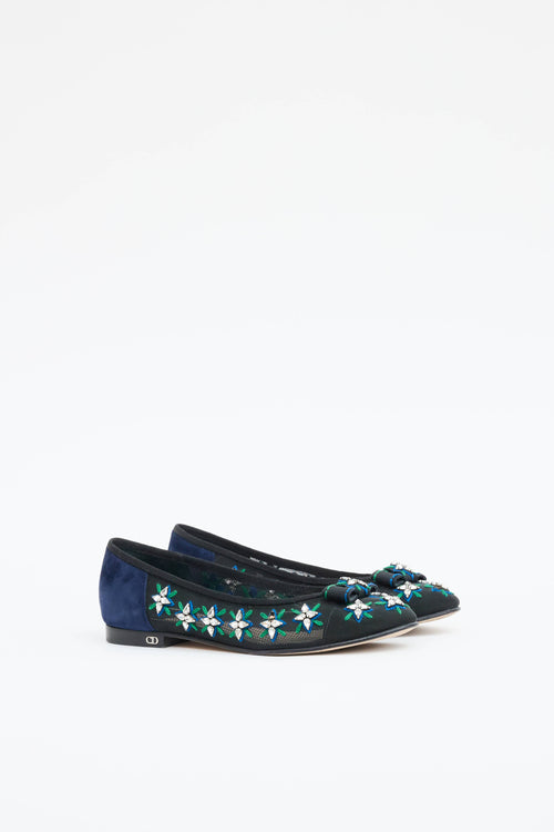 Dior Mesh Embellished Flat
