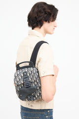 Dior Navy & Grey Oblique Gallop Backpack