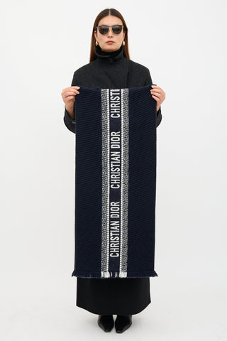 Dior Wool Oblique University Reversible Scarf