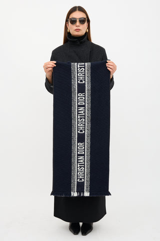 Dior Wool Oblique University Reversible Scarf