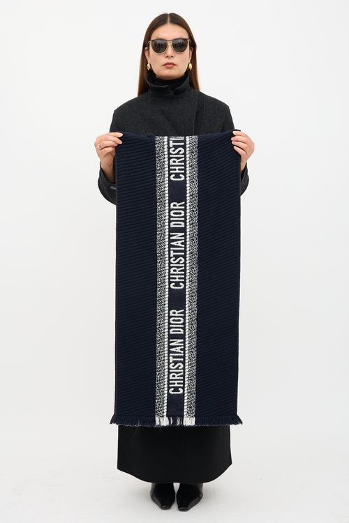 Dior Wool Oblique University Reversible Scarf