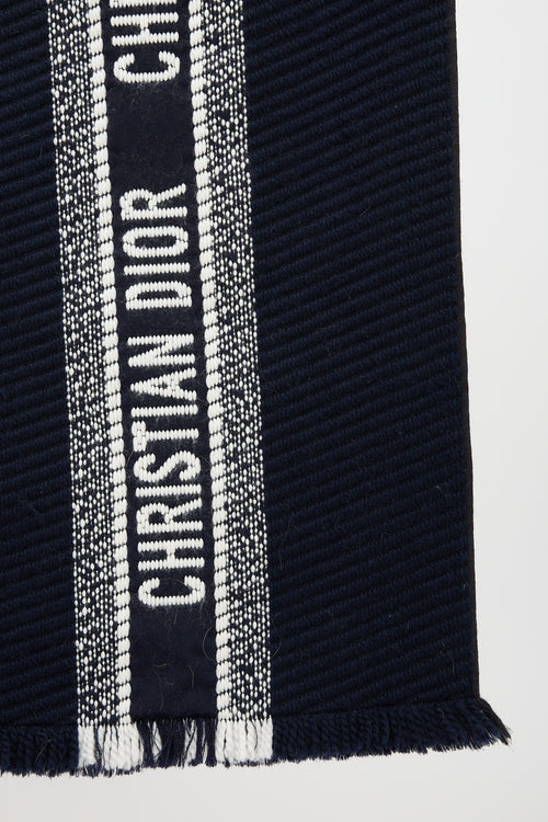 Dior Wool Oblique University Reversible Scarf