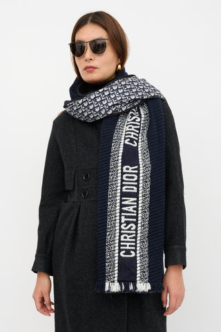 Dior Wool Oblique University Reversible Scarf