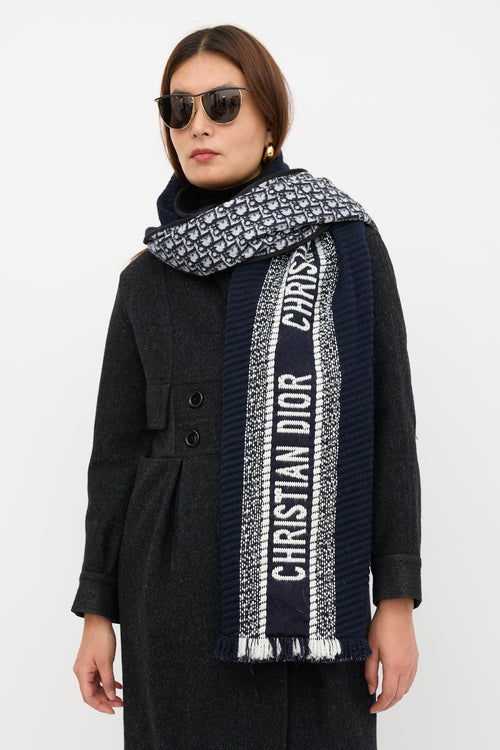 Dior Wool Oblique University Reversible Scarf