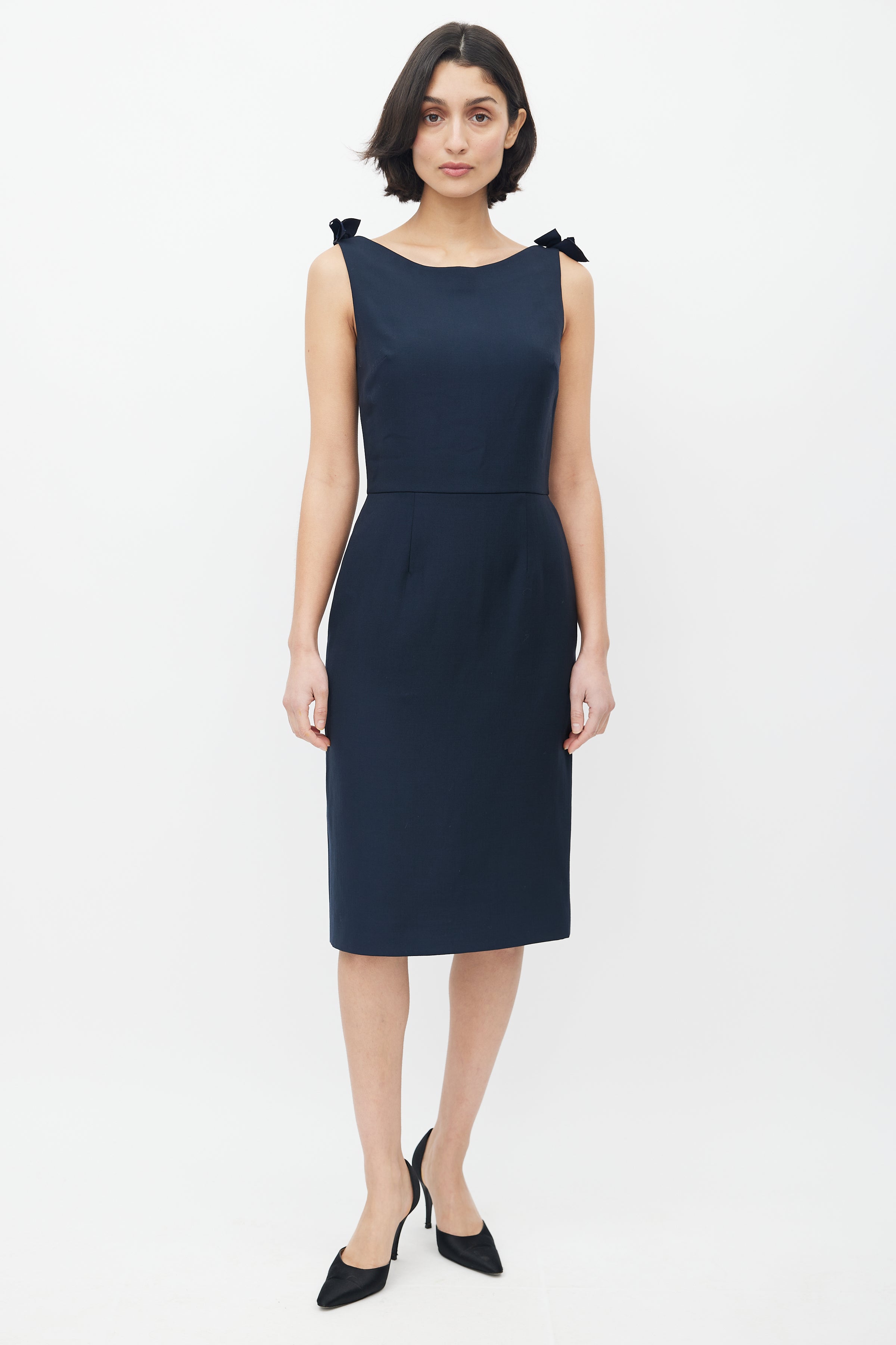 Dior // Navy Sleeveless Dress VSP Consignment Dior // Navy Sleeveless Dress VSP Consignment