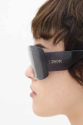 Dior Navy So Light 2 Square Shield Sunglasses