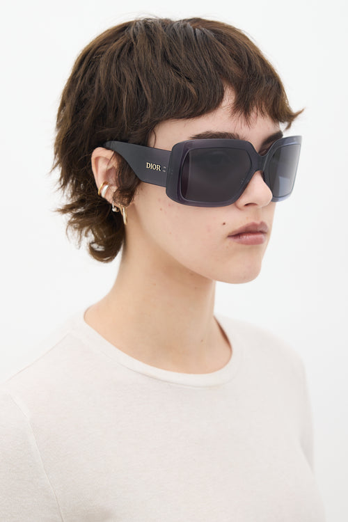 Dior Navy So Light 2 Square Shield Sunglasses