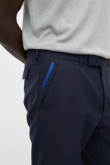 Dior Navy Wool & Blue Pocket Detail Trouser