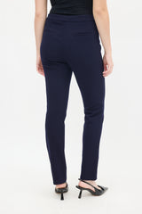 Dior Navy Wool & Nylon Flared Waist Suit