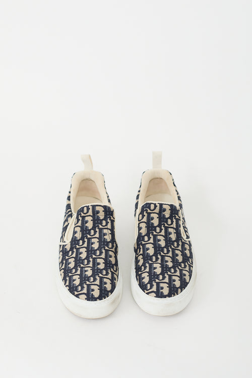 Dior Navy & Cream Canvas Oblique Monogram Solar Sneaker