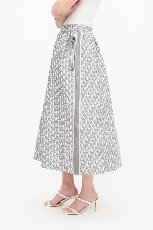 Dior Oblique Jacquard Midi Skirt